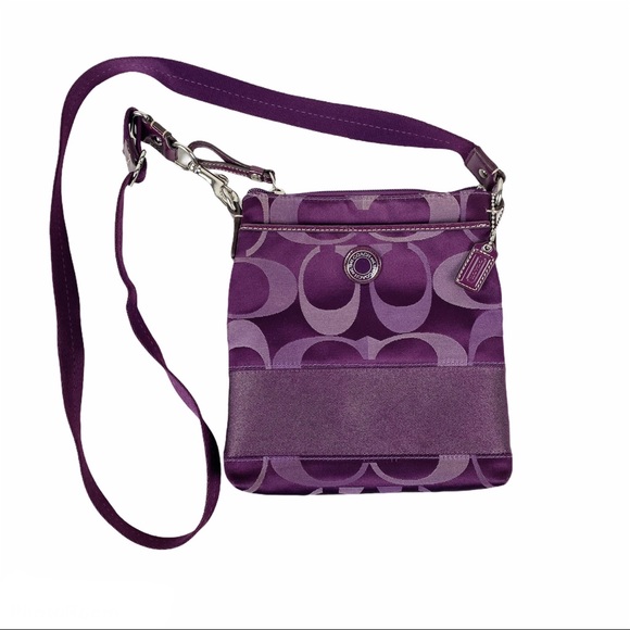 COACH Plum Deep Purple Crossbody Bag Purse